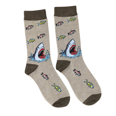 Jess & Lou Mens Novelty Shark Socks 7-11 from B&Q