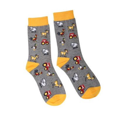 Jess & Lou Mens Novelty Farmyard Socks 7-11 from B&Q