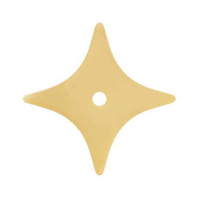 Plank Hardware Ada Gold Effect Brass Star Cabinet Knob Backplate from B&Q