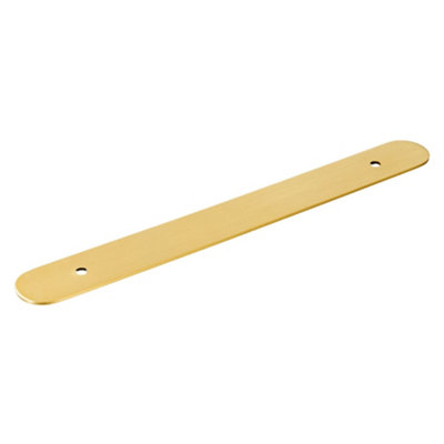 Plank Hardware Cohen Gold Effect Brass Rectangular Cabinet Handle Backplate from B&Q