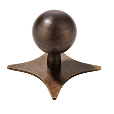 Plank Hardware Ada Bronze Effect Brass Star Cabinet Knob Backplate from B&Q