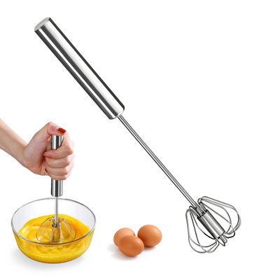 Aex Stainless Steel Semi Automatic Egg Whisk Hand A Push Beater Food Blender For Baking Cooking Kitchen Utensil from B&Q