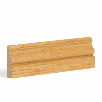B&Q -  Ogee Bamboo Door Architrave Set 70mm (2X 2.1M + 1X 1M) In Light Bamboo