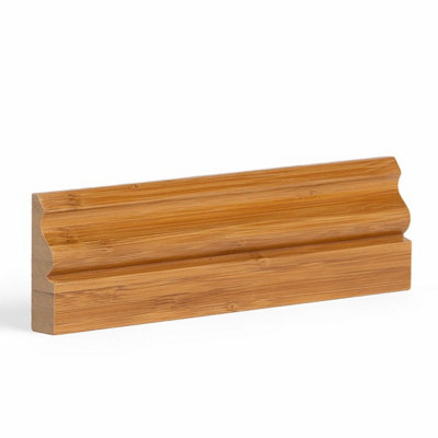 B&Q -  Ogee Bamboo Door Architrave Set 70mm (2X 2.1M + 1X 1M) In Dark Bamboo