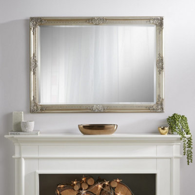 The Online Mirror Shop Wall Mirror Highbury Antique Rectangular Shape With Champagne FrameH 104Cm X W 74Cm X D 3.5Cm For Hanging In Any Living Area from B&Q