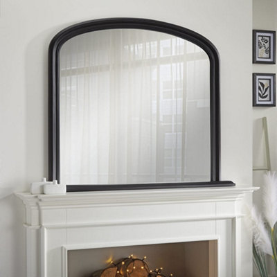 The Online Mirror Shop Osborne Overmantle - H 94Cm X W 119Cm Black