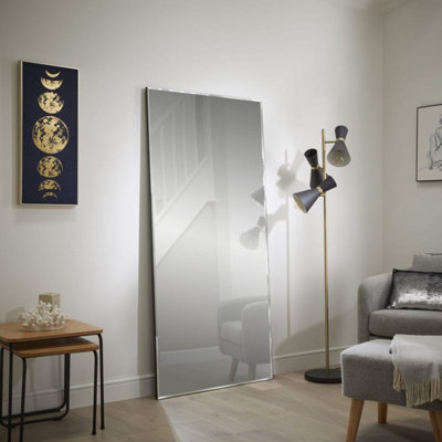 The Online Mirror Shop Wall Mirror Simplistic Bevelled Edge Rectangle Shape With Black Outline- W170Cmxh80Cmxd3Cm For Hanging In Living RoomBedroom from B&Q