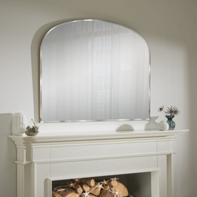 The Online Mirror Shop Overmantle Mirror Bevelled Edge Glass Simplistic Finish With Gold FrameH 71Cm X W 93Cm For Hanging Anywhere Inside Of Your Home from B&Q