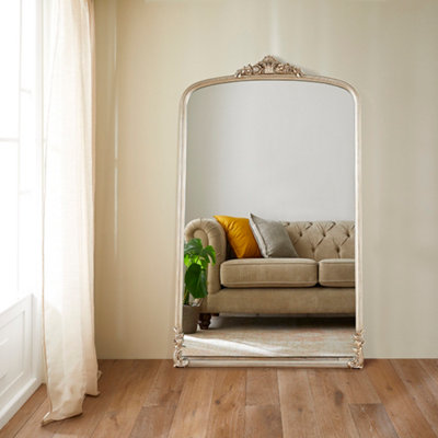 The Online Mirror Shop Chatsworth Champagne Oversized Leaner MirrorElegant Rectangular Floor DesignH 200Cm X W 120Cm from B&Q
