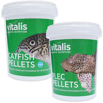Vitalis Catfish Pellets Xs 260G & Plec Pellets (8mm) 300G from B&Q