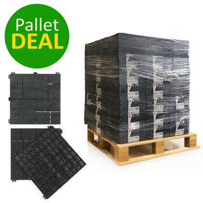 Pallet DealNicoman Composite Interlocking Mosaic Deck Tiles 30Cm X 30Cm630Pcs from B&Q