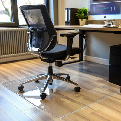Nicoman Pvc Transparent Floor Protector Low Pile Chair Mat Non- Slip For Hard Floors100Cm X 120Cm from B&Q