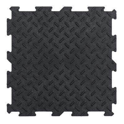 Nicoman 40Pcs Alpha Tile Interlocking Recycled Rubber Floor Tile 30Cm X 30Cm from B&Q