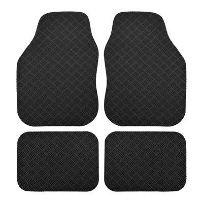 Nicoman Universal Car Mats Heavy-Duty Rubber Car Mats4Pc Full Set from B&Q