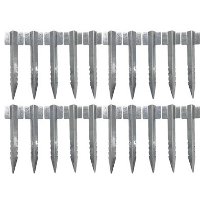 Nicoman Straight Galvanised Steel Railway Sleeper BracketsPack Of 20 from B&Q