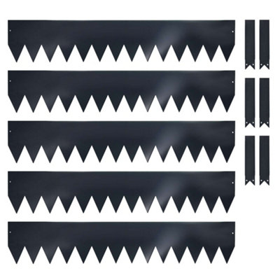 METAL BORDERS SAW 101 cm H x 20 cm W Lawn Edging Fencing - Image 4