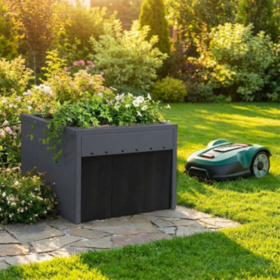Nicoman Robot Lawn Mower Garage Shed With Plant Roof from B&Q