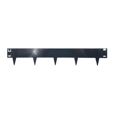 Rackhams Anthracite/Grey Metal Lawn Edging Garden Border - 15Cm - Pack Of 1 - Image 3