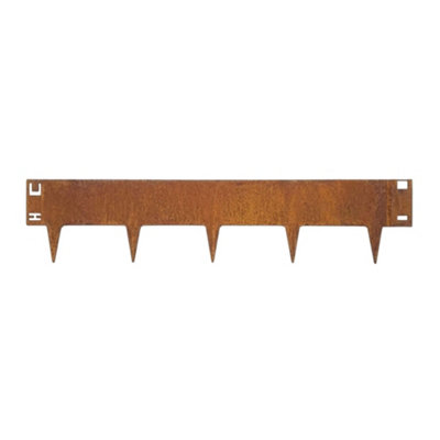 B&Q -  Pre Rust 1M X 20Cm Metal Garden Lawn & Border Edging1Pc