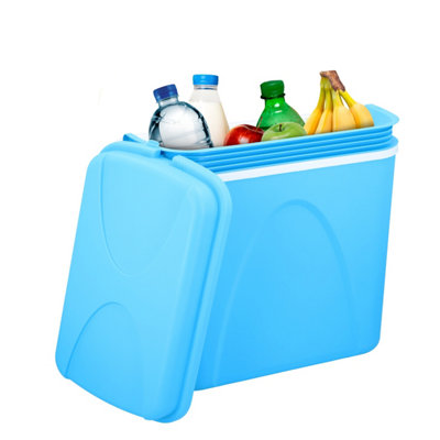24L Blue Cool Box Ice Box 39X25X38Cm For Food And DrinksPortable Freezer Drinks Cooler Ice Cooler Cooling Box from B&Q