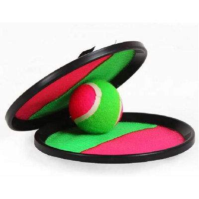 Fun Catch And Toss Game Toy With 2 Round Paddles And Ball For Kids Outdoor PlayCatch Ball Set For Kids Garden Games from B&Q