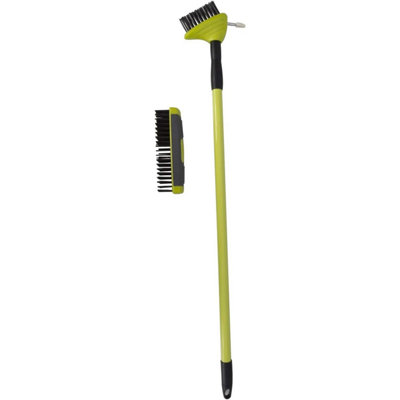 3-In-1 Lightweight Weed Brush Set Telescopic Weed Remover Tool For Patios DrivewaysAdjustable Weed Scraper For Moss Removal from B&Q
