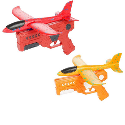 2 Pack Airplane Launcher & Foam Glider Planes For Kids Boys Girls Outdoor Flying Glide Gadget Plane from B&Q