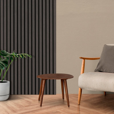  - Dbs Bathrooms Charcoal Acoustic Slat Wall Panel 60Cm X 240Cm