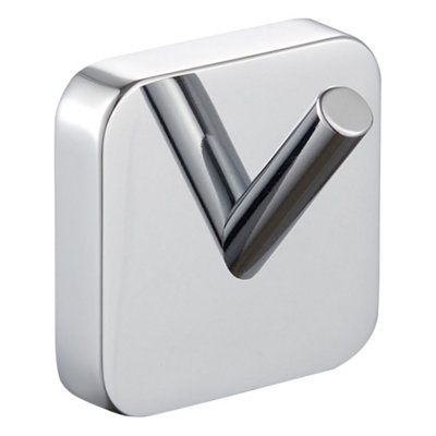  - Modern Robe Hook Single Bathroom Towel Square Wall Mounted Hanger Easy Install