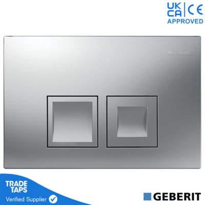 Geberit Delta 35 Flush Plate Matt Chrome from B&Q