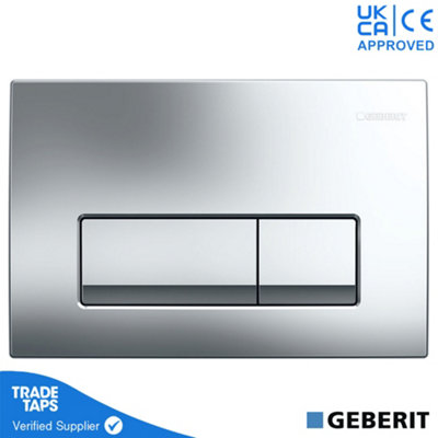 Geberit Delta 50 Flush Plate Gloss Chrome from B&Q