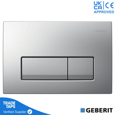 Geberit Delta 50 Flush Plate Matt Chrome from B&Q