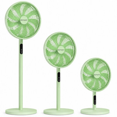 Episent Pedestal Fan 16 Inch With RemoteStanding 3 Speed 9 H Timer9 Blade Oscillating Quiet Electric Adjustable Height 65 from B&Q