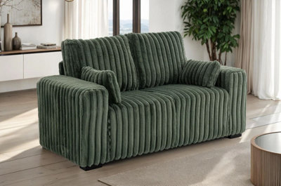 2 Seater Sofa In Green Jumbo Cord from B&Q