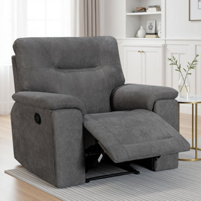 Grey Fabric Murcia Manual Recliner Chair from B&Q