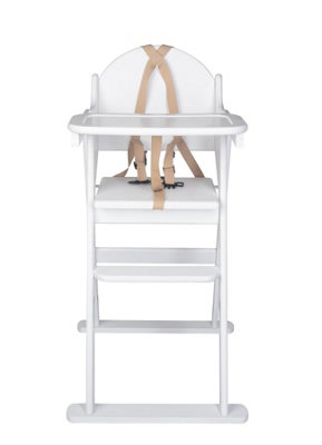 Safetots Deluxe Putaway Folding Wooden High ChairWhiteHighchair For Baby And ToddlerPre-Assembled from B&Q