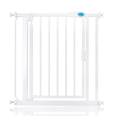 Safetots Pressure Fit Self Closing Stair Gate75Cm82CmWhiteAuto Closing Baby GateSafety Barrier from B&Q