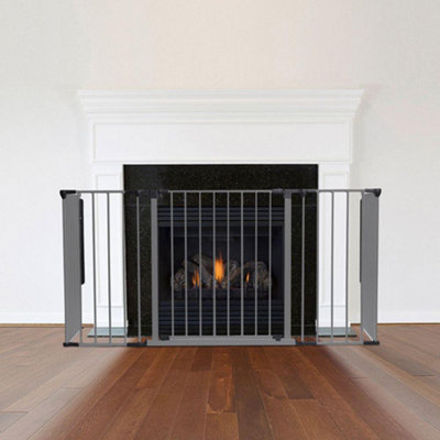 Safetots Multi Panel Fire Surround51Cm Deep X 138Cm WideGrey70Cm TallChild And Pet SafetyBaby And Toddler Fire Guard from B&Q