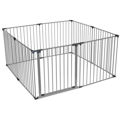 Safetots Premium Multi Panel Play Den, 144Cm X 144Cm, 70Cm High, Baby Playpen, Play Den For Toddlers, Large Playpen Grey