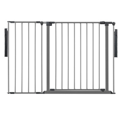Safetots Premium Multi Panel Room DividerUp To 115Cm WideGrey70Cm TallFlexible Barrier With Door For Baby And Toddler from B&Q