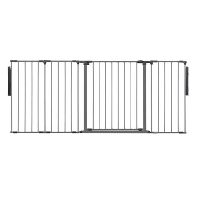 Safetots Premium Multi Panel Room DividerUp To 181Cm WideGrey70Cm TallFlexible Barrier With Door For Baby And Toddler from B&Q