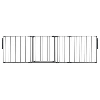Safetots Premium Multi Panel Room DividerUp To 259Cm WideGrey70Cm TallFlexible Barrier With Door For Baby And Toddler from B&Q