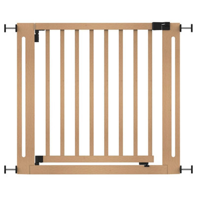 Safetots Wooden Elegance Gate, Natural, - 95Cm, Pressure Fit Safety Gate, 65Cm Extra Wide Doorway, Easy Installation 87Cm