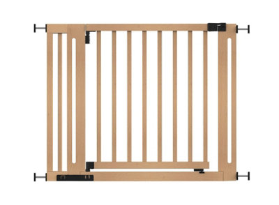 Safetots Wooden Elegance GateNatural97Cm105CmPressure Fit Safety Gate65Cm Extra Wide DoorwayEasy Installation from B&Q