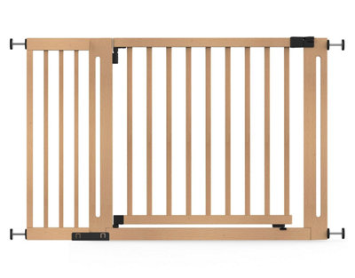 B&Q -  Wooden Elegance GateNatural125Cm133CmPressure Fit Safety Gate73Cm Extra Wide DoorwayEasy Installation