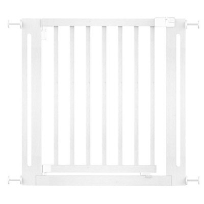 Safetots White Wooden Elegance Gate, - 87Cm, Pressure Fit Safety Gate, 57Cm Extra Wide Doorway, Easy Installation 79Cm