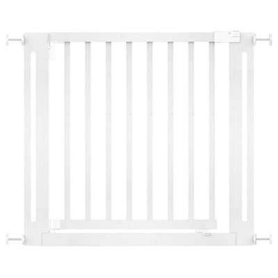 Safetots White Wooden Elegance Gate, - 95Cm, Pressure Fit Safety Gate, 65Cm Extra Wide Doorway, Easy Installation 87Cm
