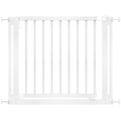 Safetots Wooden Elegance GateWhite95Cm103CmPressure Fit Safety Gate73Cm Extra Wide DoorwayEasy Installation from B&Q