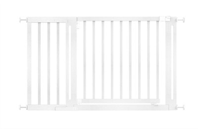 Safetots Wooden Elegance GateWhite125Cm133CmPressure Fit Safety Gate73Cm Extra Wide DoorwayEasy Installation from B&Q