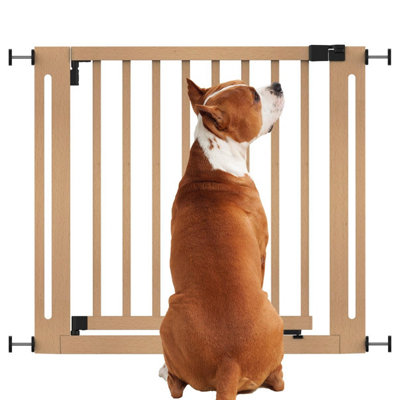 Bettacare Wooden Elegance Dog GateNatural87Cm95CmPressure Fit Pet Gate65Cm Extra Wide DoorwayEasy Installation from B&Q